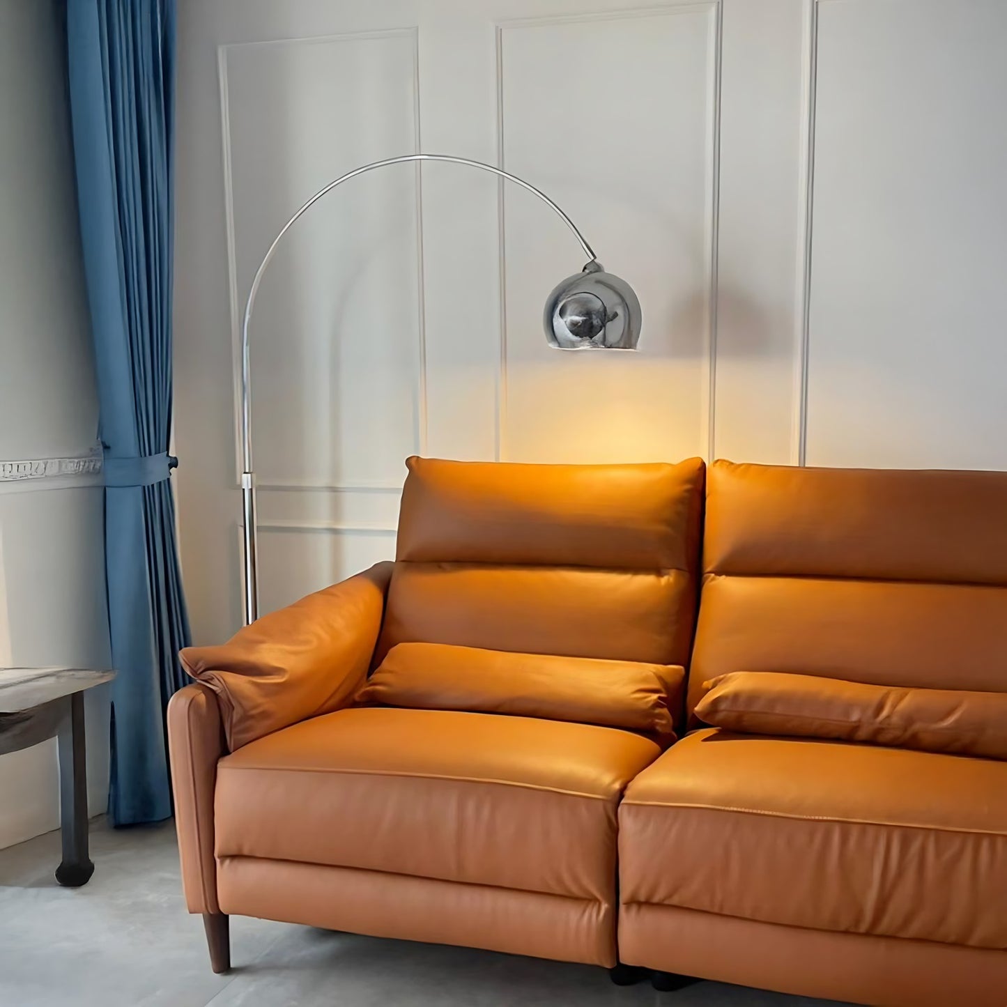 Arc-Globe Postmodern Stainless Steel Floor Lamp