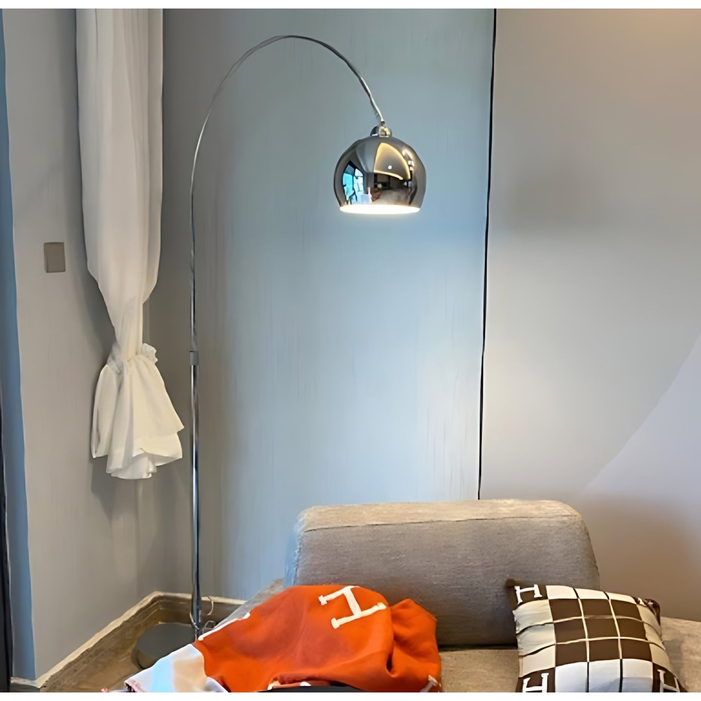 Arc-Globe Postmodern Stainless Steel Floor Lamp