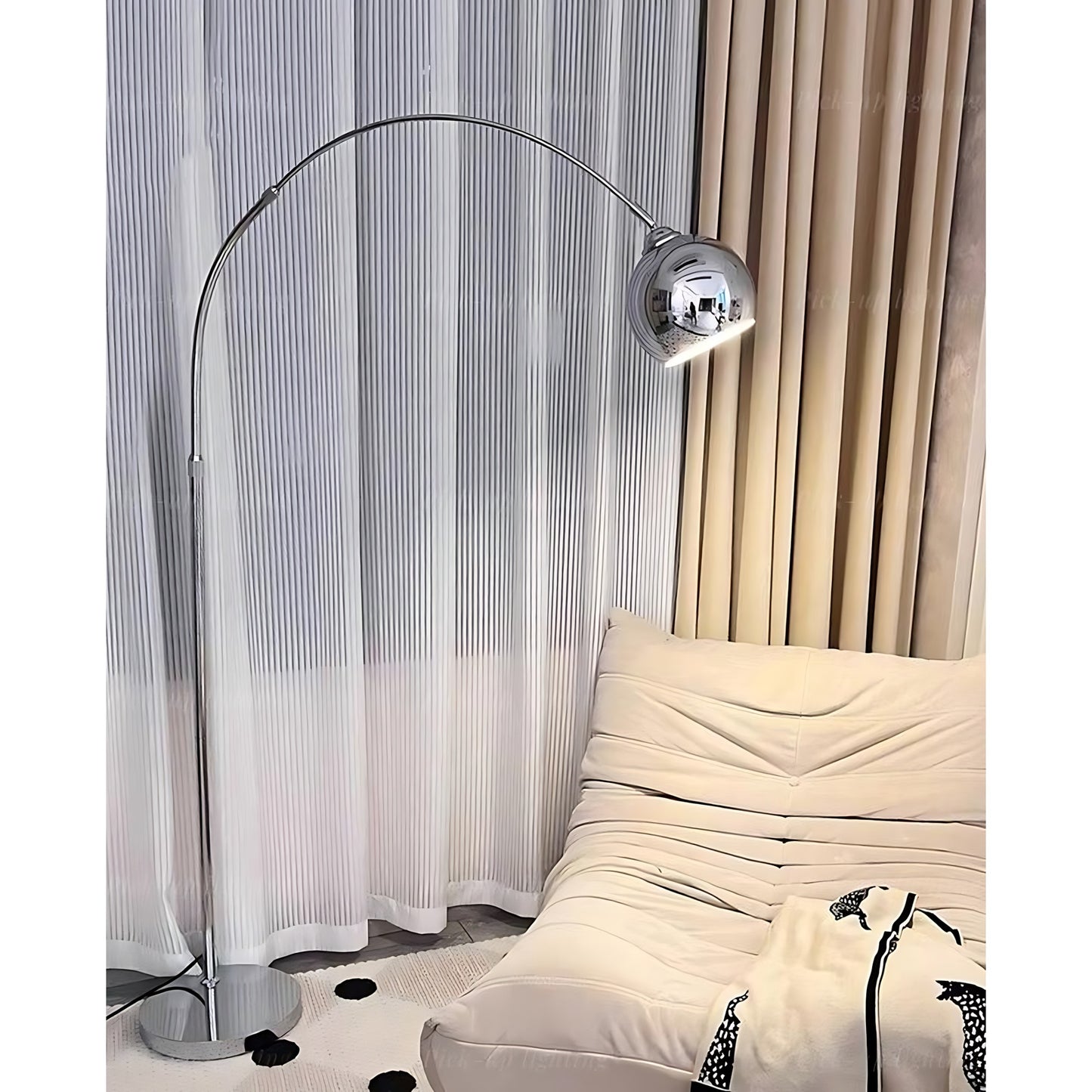 Arc-Globe Postmodern Stainless Steel Floor Lamp