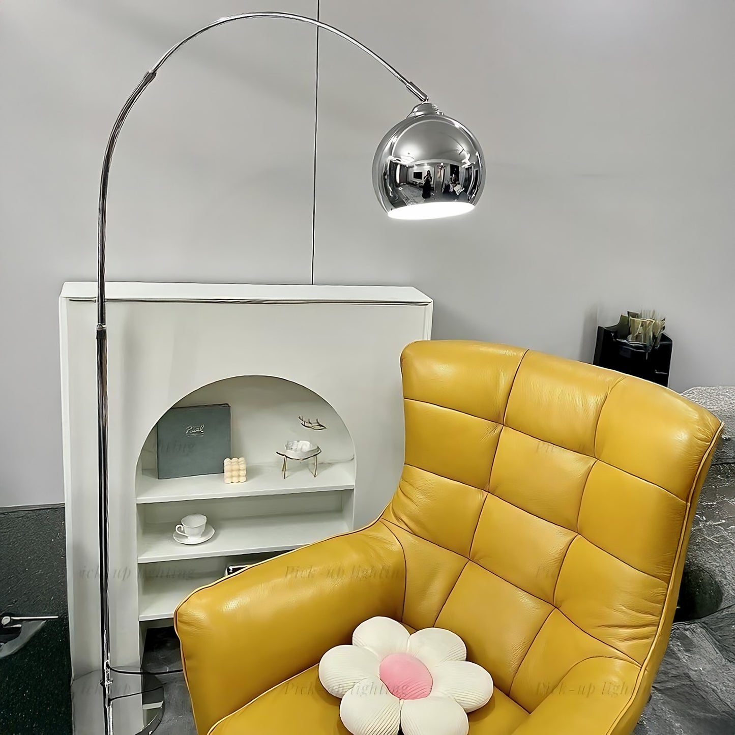 Arc-Globe Postmodern Stainless Steel Floor Lamp