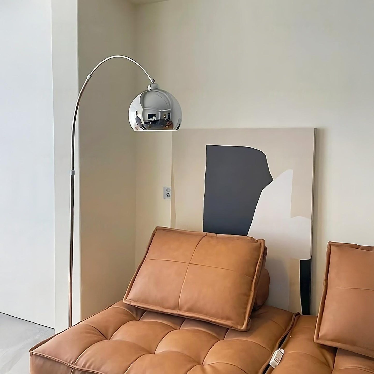 Arc-Globe Postmodern Stainless Steel Floor Lamp