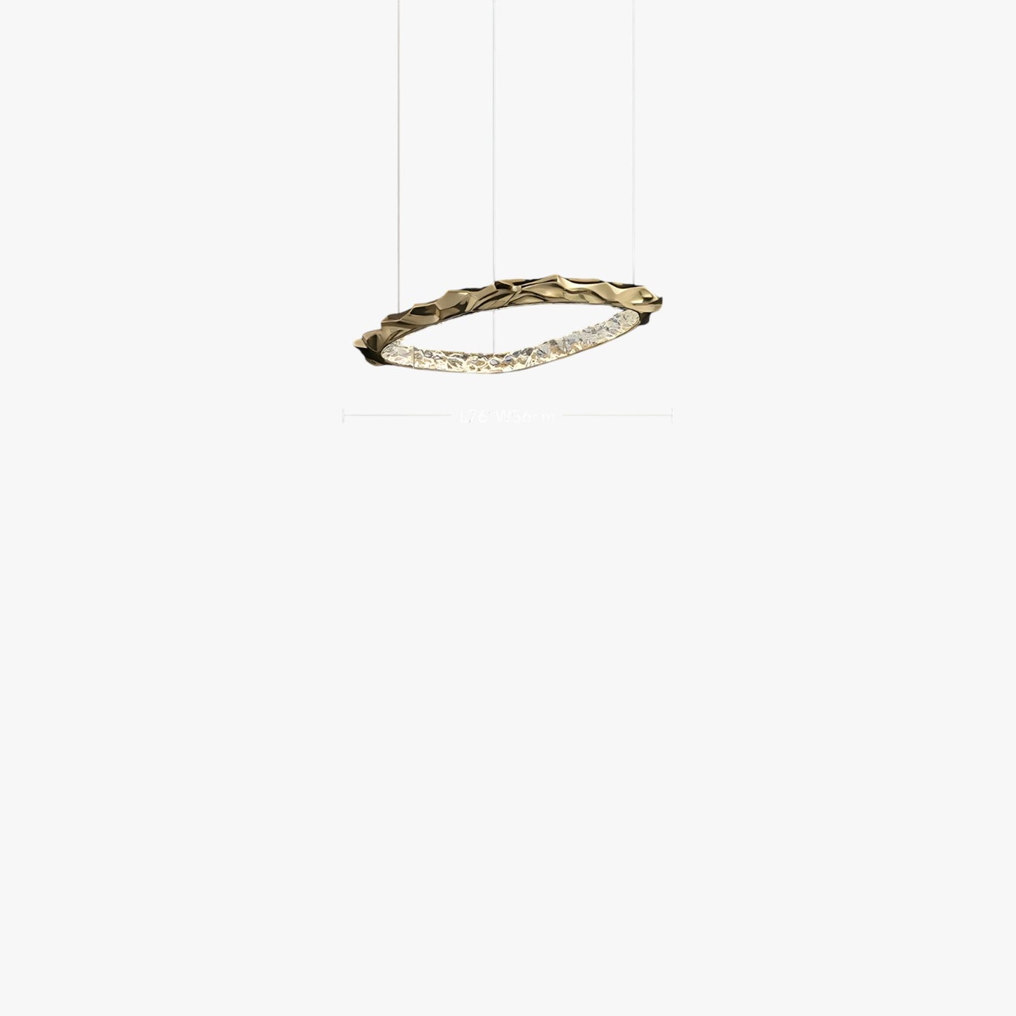 Rippled Ring Luxury Copper Chandelier