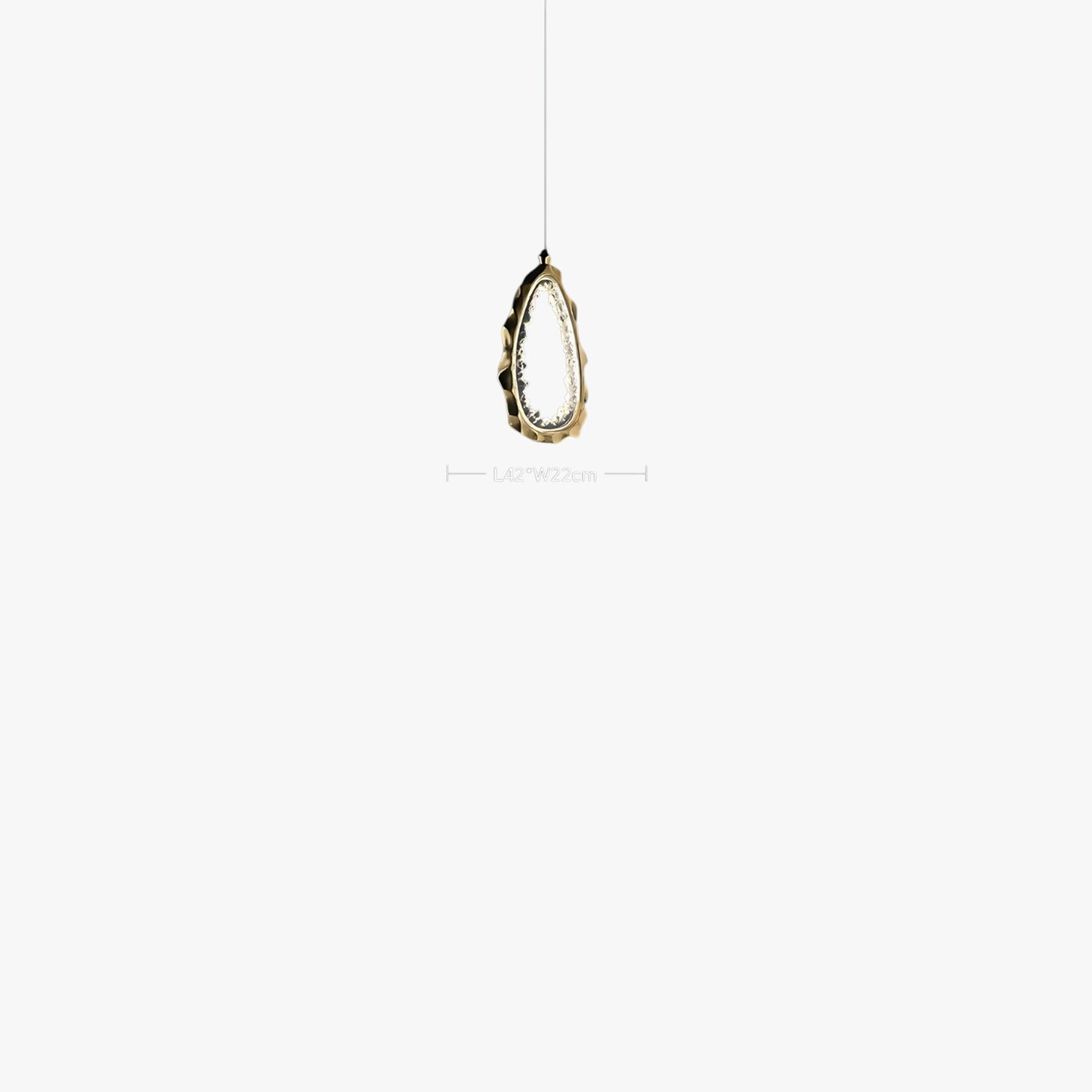 Rippled Ring Luxury Copper Chandelier