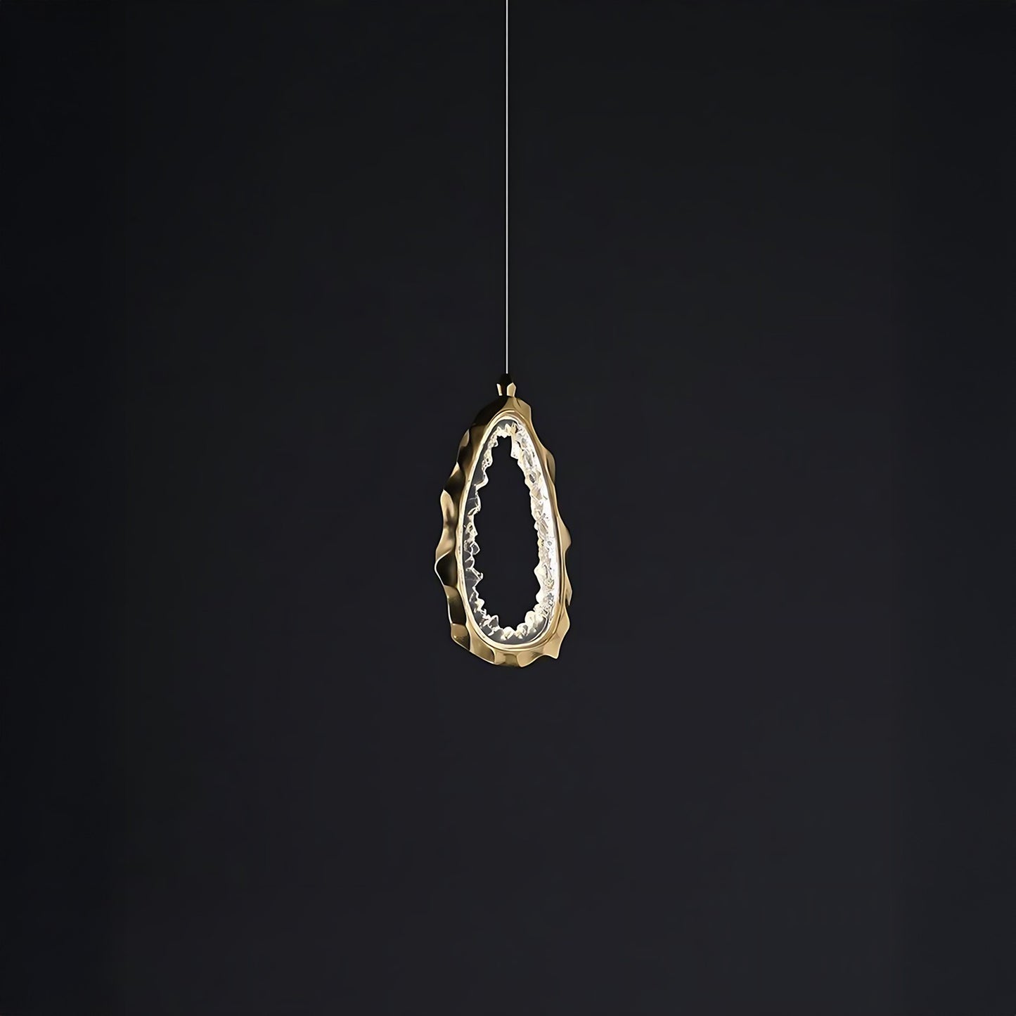 Rippled Ring Luxury Copper Chandelier