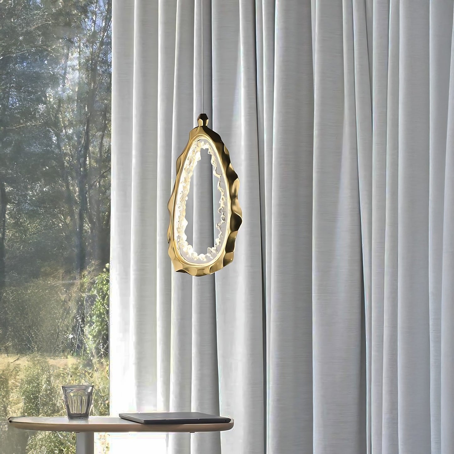 Rippled Ring Luxury Copper Chandelier