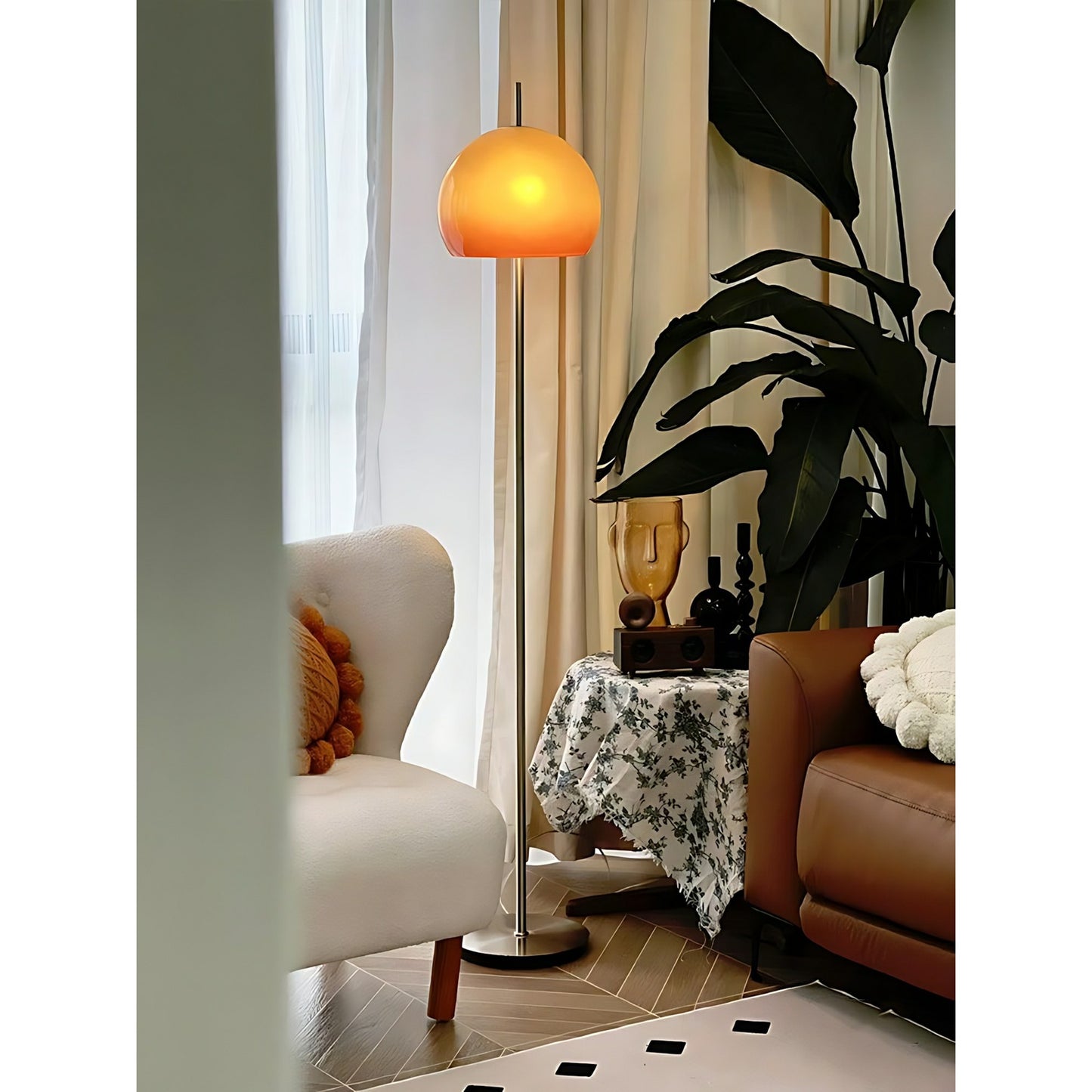 Wabi-sabi Mushroom Dome Dimmable Floor Lamp