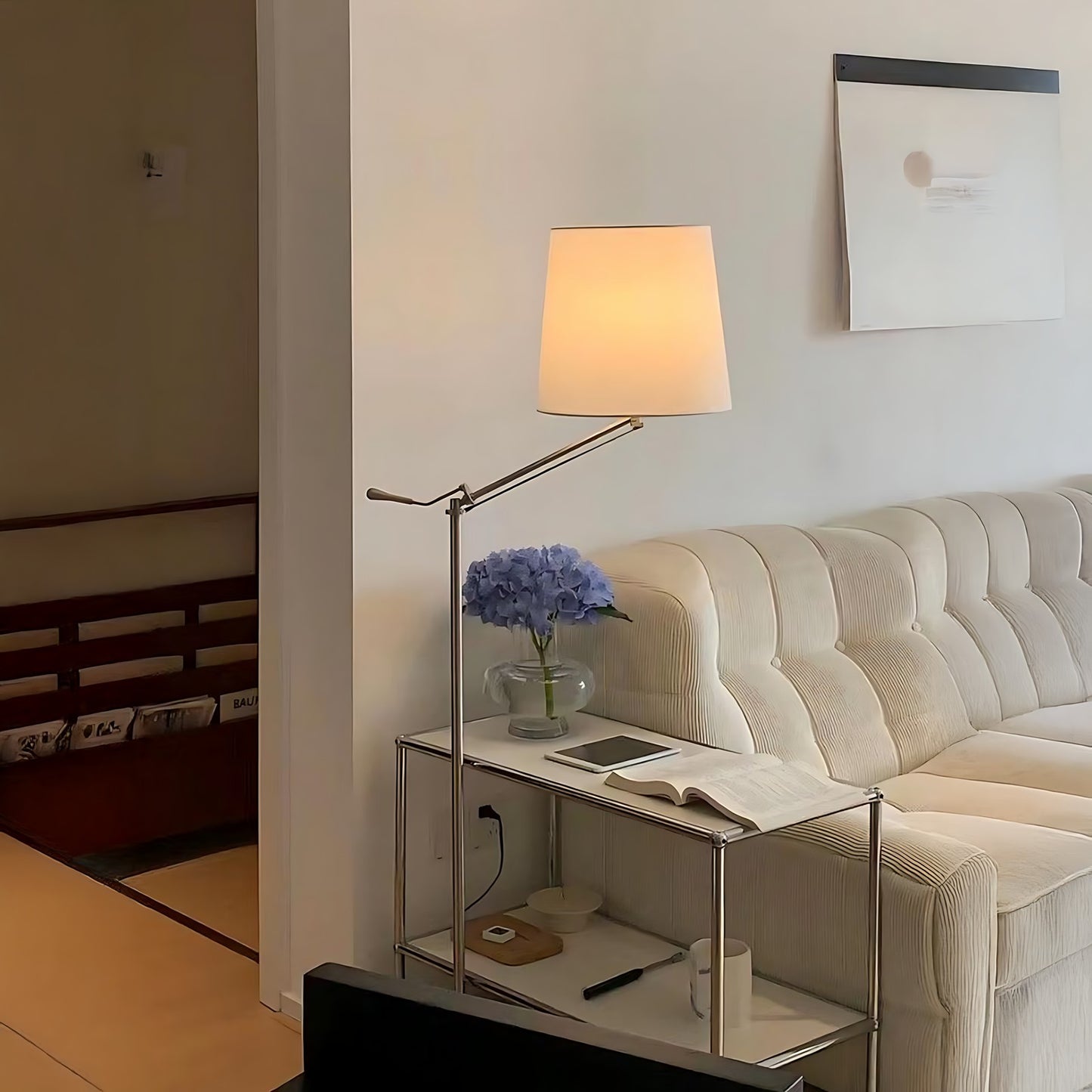 Articulated Arm Modern Cloth Floor Lamp