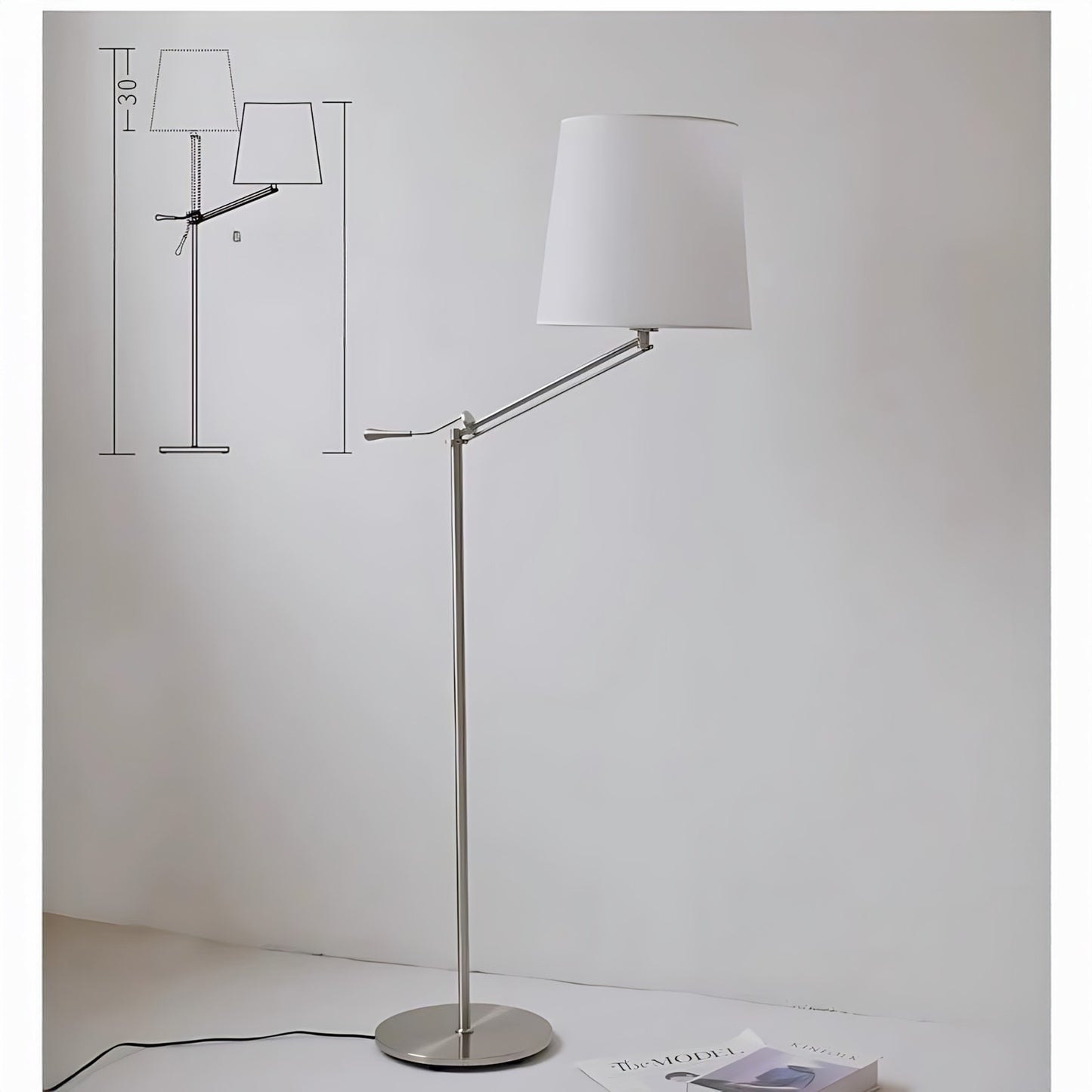 Articulated Arm Modern Cloth Floor Lamp