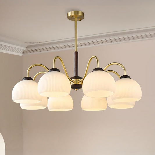 Dome Cluster Japanese Ceramic Chandelier