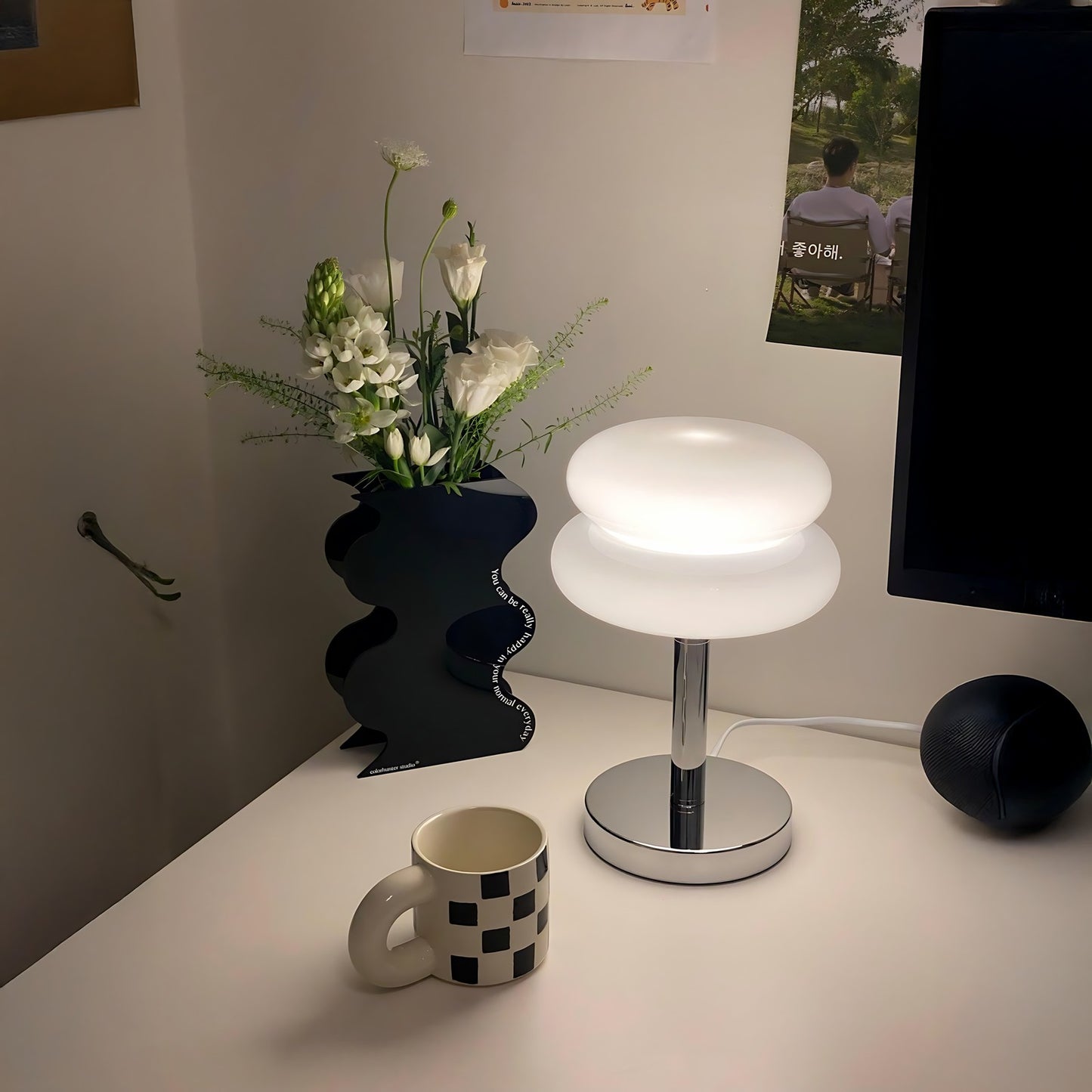 Macaron Stack Korean Glass Table Lamp