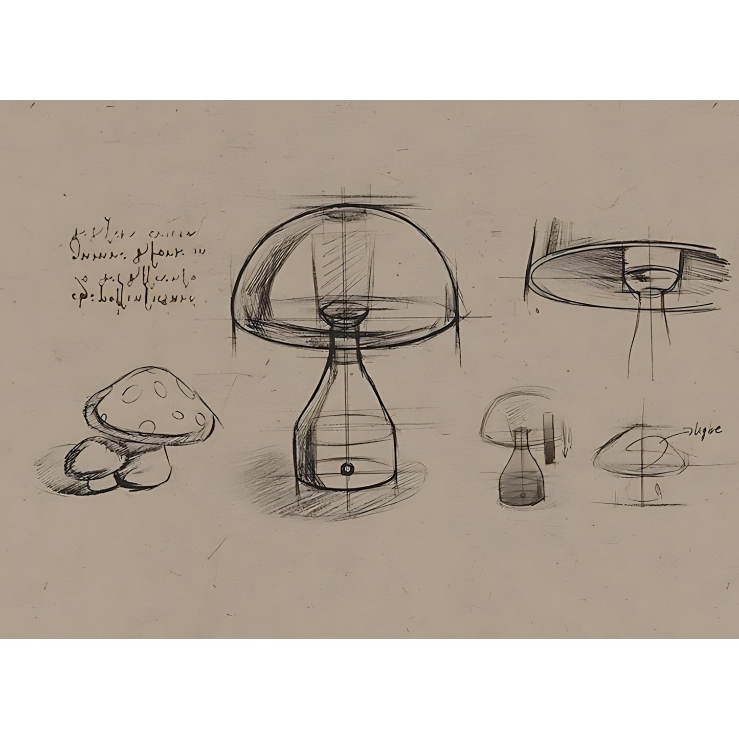 Mushroom Iron Table Lamp