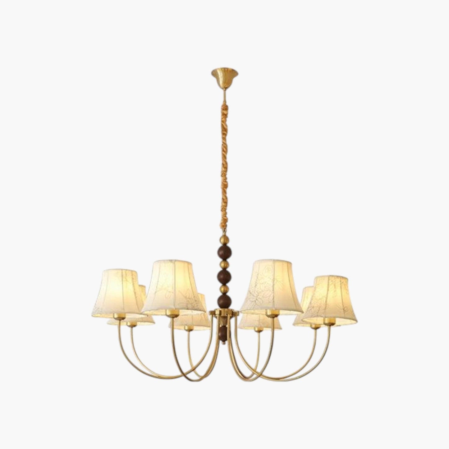 Vintage Fabric Branch Chandelier