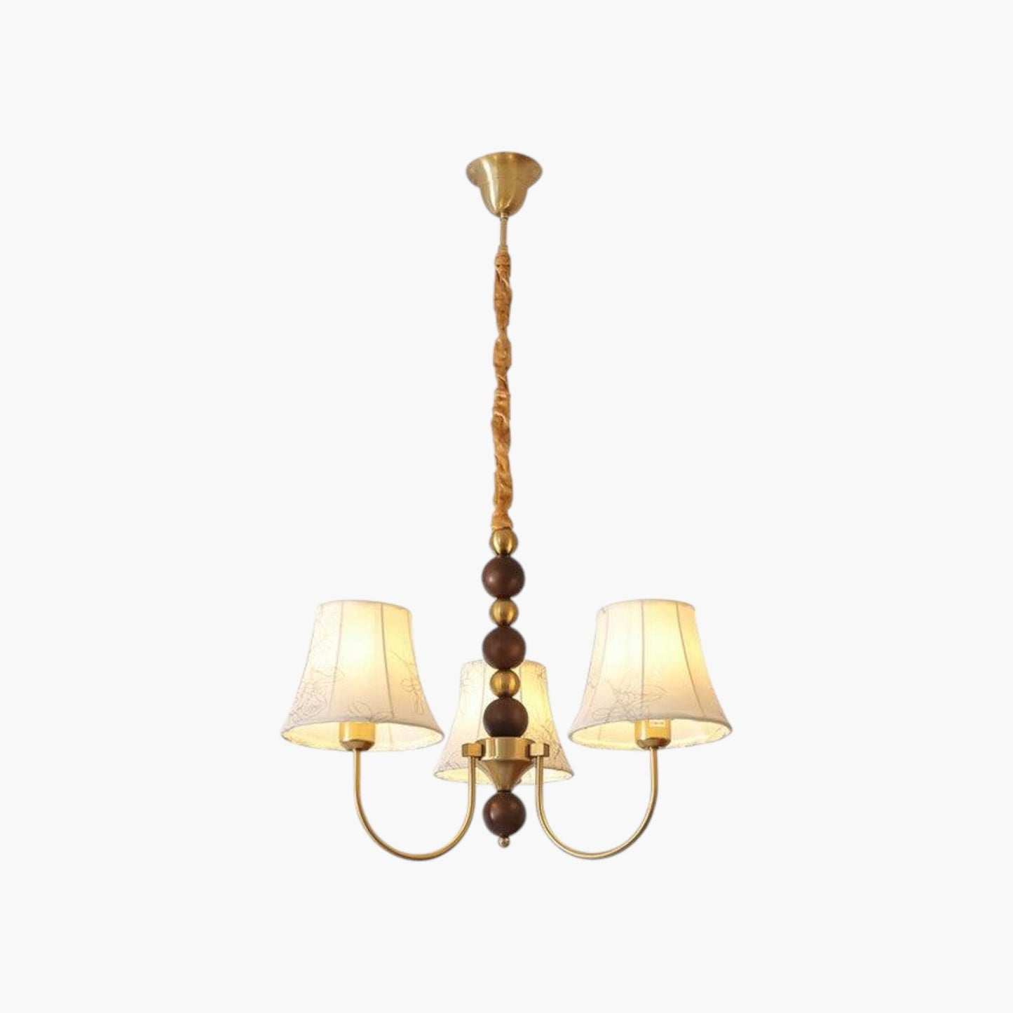 Vintage Fabric Branch Chandelier