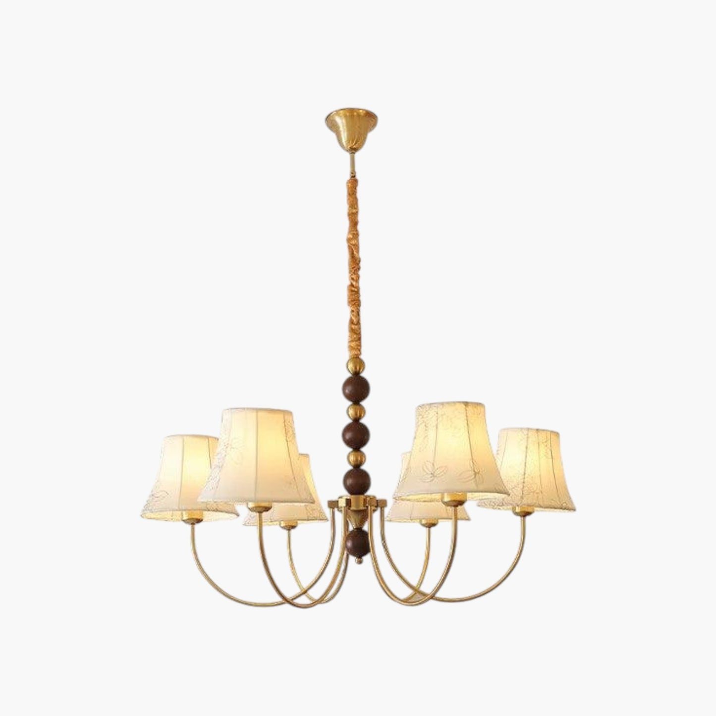 Vintage Fabric Branch Chandelier